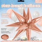 Hvězda růžovo-zlatá 100 cm 3D foliový balón